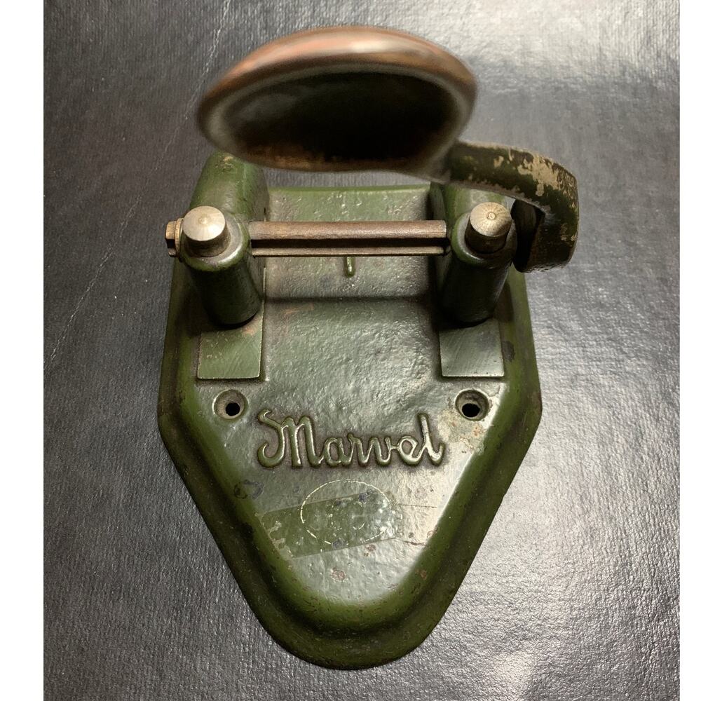 Vintage Wilson Jones Marvel No. 135 Two Hole Paper Punch Cast Metal USA